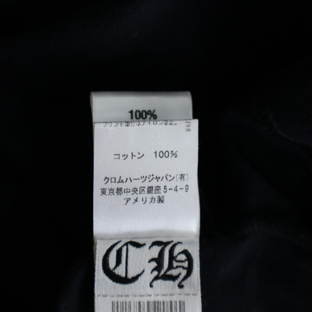 CHROME HEARTS(クロムハーツ) CH PLS L/S TEE CHプラス バックロゴプリント ロングスリーブ 長袖 ポケットTシャツ カットソー ブラック