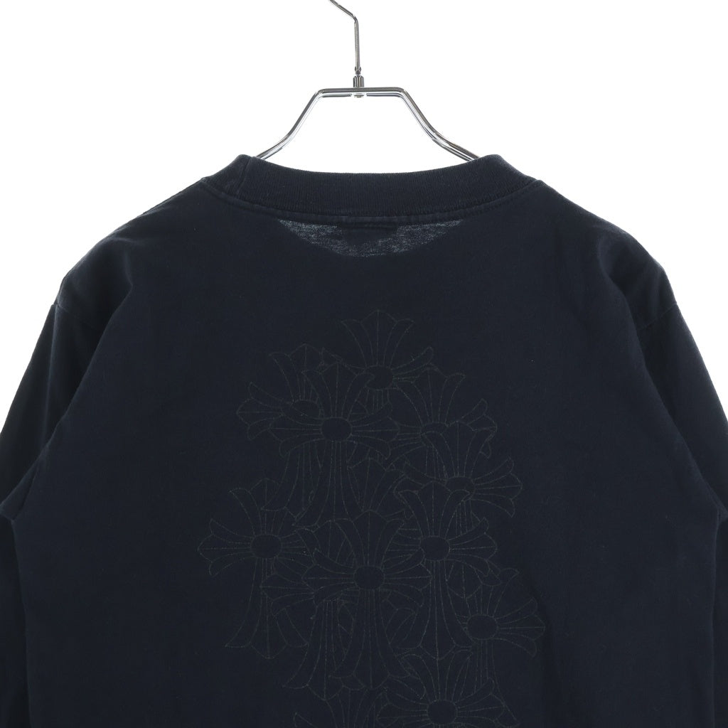CHROME HEARTS(クロムハーツ) Cemetery L/S Tee オールド セメタリーバックプリント 長袖ポケットTシャツ ブラック