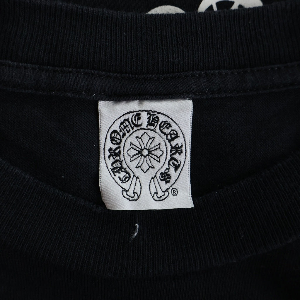 CHROME HEARTS(クロムハーツ) OLD CH T-SHIRT 東京限定 ファックユー バックフローラル フロントホースシュープリント クルーネック 長袖Tシャツ カットソー ブラック