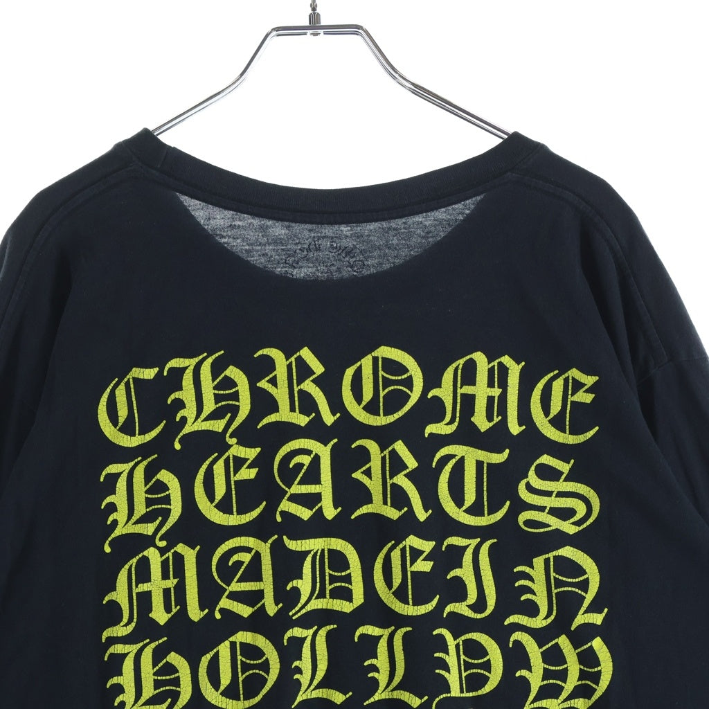 CHROME HEARTS(クロムハーツ) Made In Hollywood L/S Tee メイドインハリウッド アームフローラルクロス 長袖Tシャツ カットソー ブラック/イエロー
