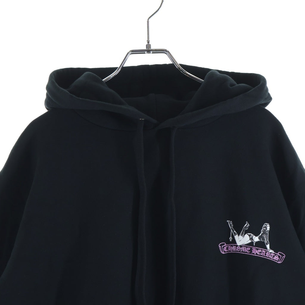 CHROME HEARTS(クロムハーツ) ×DEADLY DOLL ONLINE Limited Pullover Hoodie ×デッドリードール オンライン限定 プルオーバーフーディ スウェットパーカー ブラック