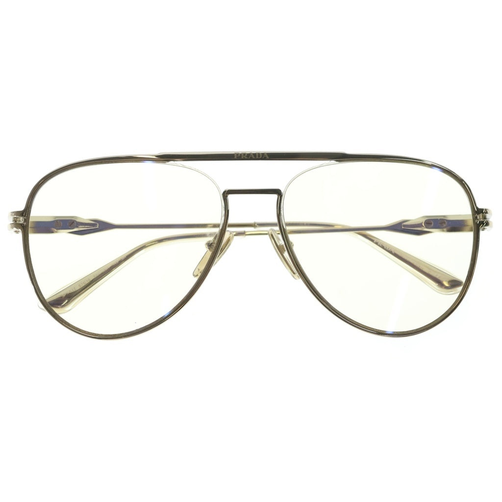 PRADA(プラダ) チタン ティアドロップサングラス 眼鏡 SPR54Z クリア/ゴールド レディース