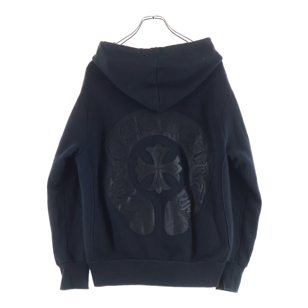 CHROME HEARTS(クロムハーツ) CHプラスパッチ付きダガージップアップパーカー バックホースシューレザーパッチパーカー