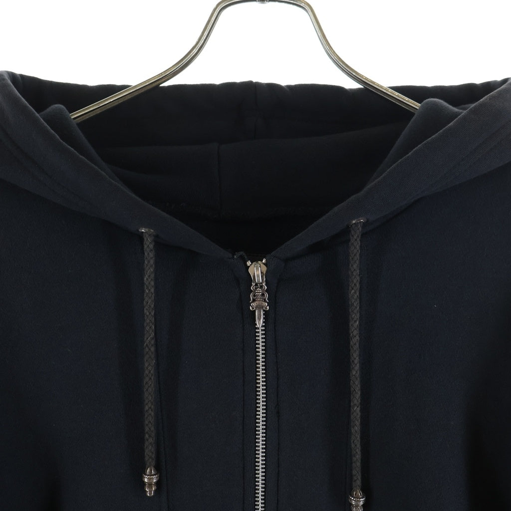 CHROME HEARTS(クロムハーツ) CHプラスパッチ付きダガージップアップパーカー バックホースシューレザーパッチパーカー