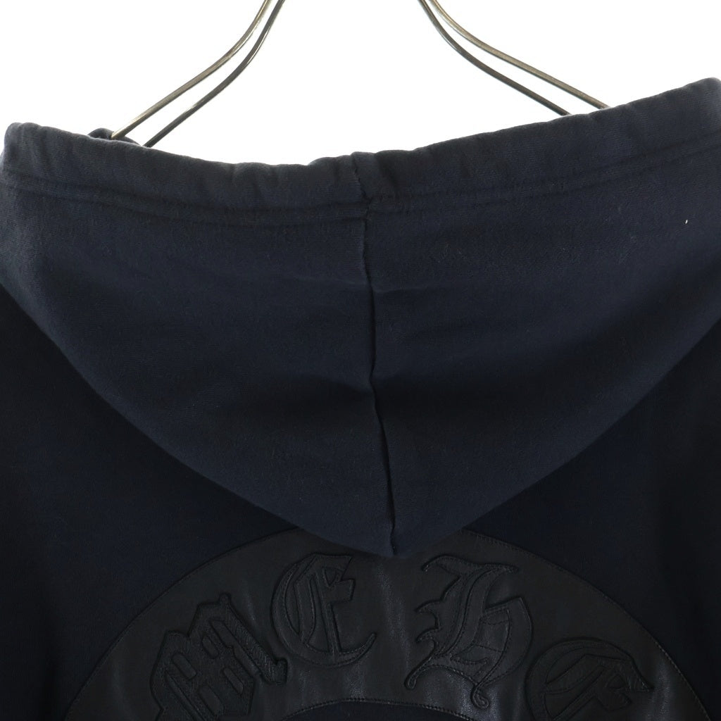 CHROME HEARTS(クロムハーツ) CHプラスパッチ付きダガージップアップパーカー バックホースシューレザーパッチパーカー