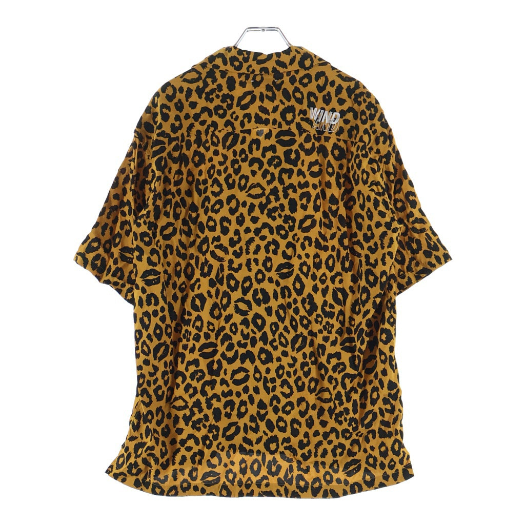 WIND AND SEA(ウィンダンシー) 24SS ×MINEDENIM 24MND-WAS003-67-022 レオパード柄 半袖シャツ ブラウン