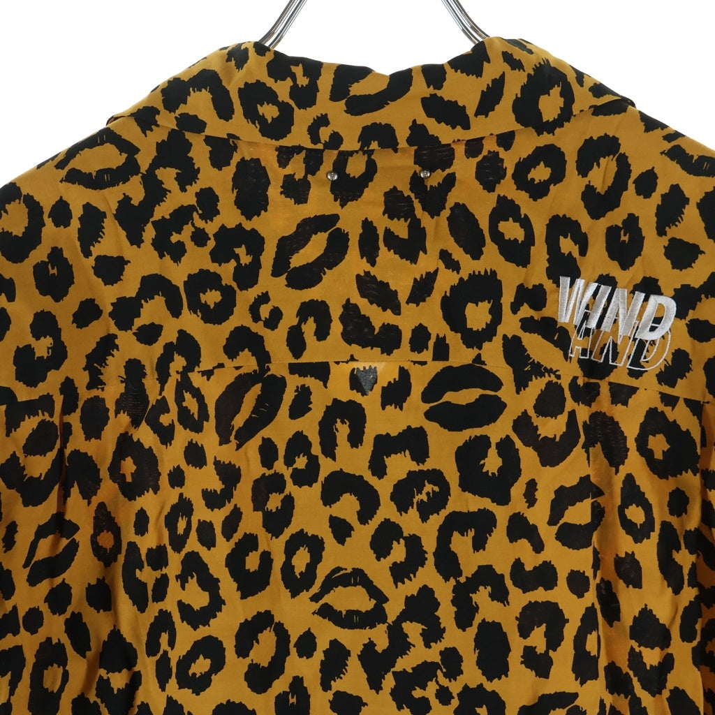 WIND AND SEA(ウィンダンシー) 24SS ×MINEDENIM 24MND-WAS003-67-022 レオパード柄 半袖シャツ ブラウン