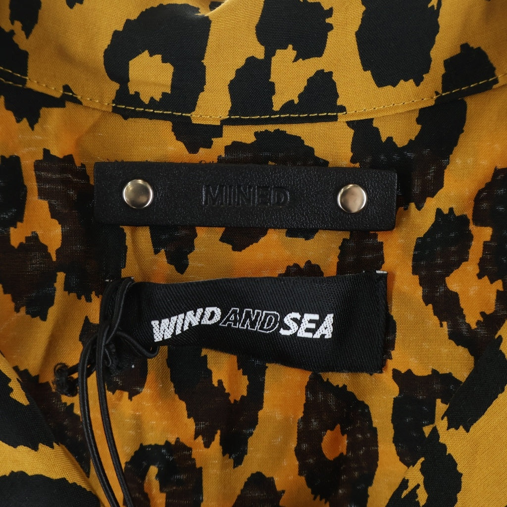 WIND AND SEA(ウィンダンシー) 24SS ×MINEDENIM 24MND-WAS003-67-022 レオパード柄 半袖シャツ ブラウン