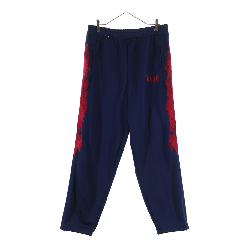 doublet(ダブレット) 20SS CHAOS EMBROIDERY TRACK PANTS 20SS20PT120-1 カオス刺繍 トラックパンツ ネイビー