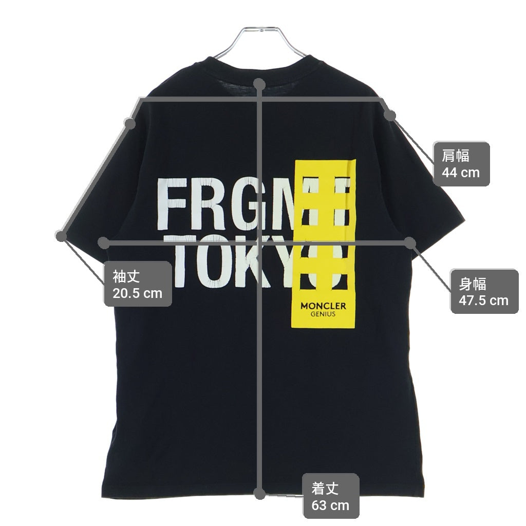 MONCLER(モンクレール) ×FRAGMENT DESIGN E20968003057 フラグメントデザイン クルーネック半袖Tシャツ ブラック