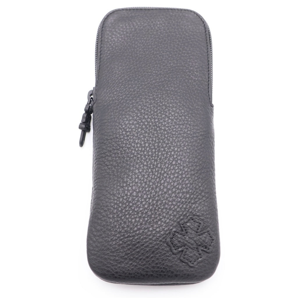 CHROME HEARTS(クロムハーツ) BONENNOISSEUR II テンプルCHクロス ハーフリム アイウェア 眼鏡 メガネ ブラウン/シルバー 度入り