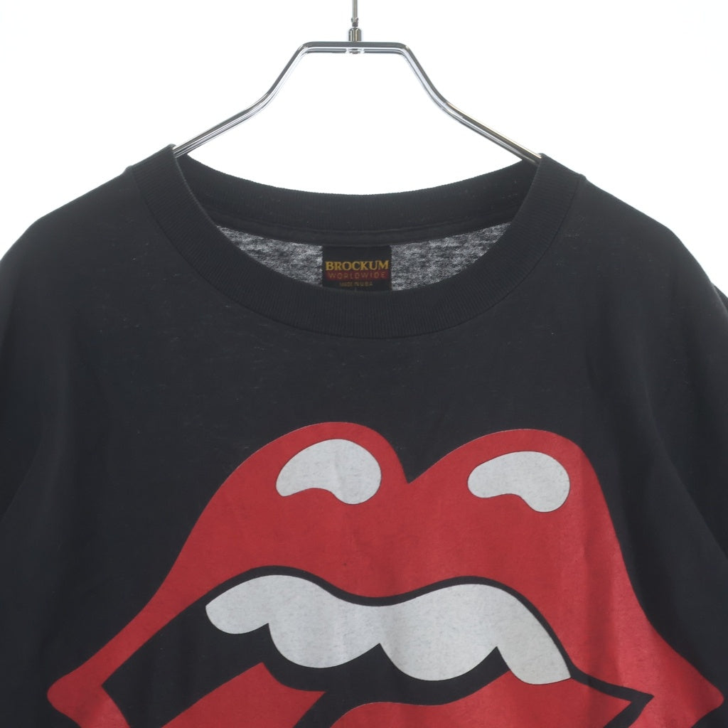 VINTAGE(ヴィンテージ) 90s The Rolling Stones ローリング ストーンズ BROCKUM ブロッカムボディ クルーネック半袖Tシャツ ブラック
