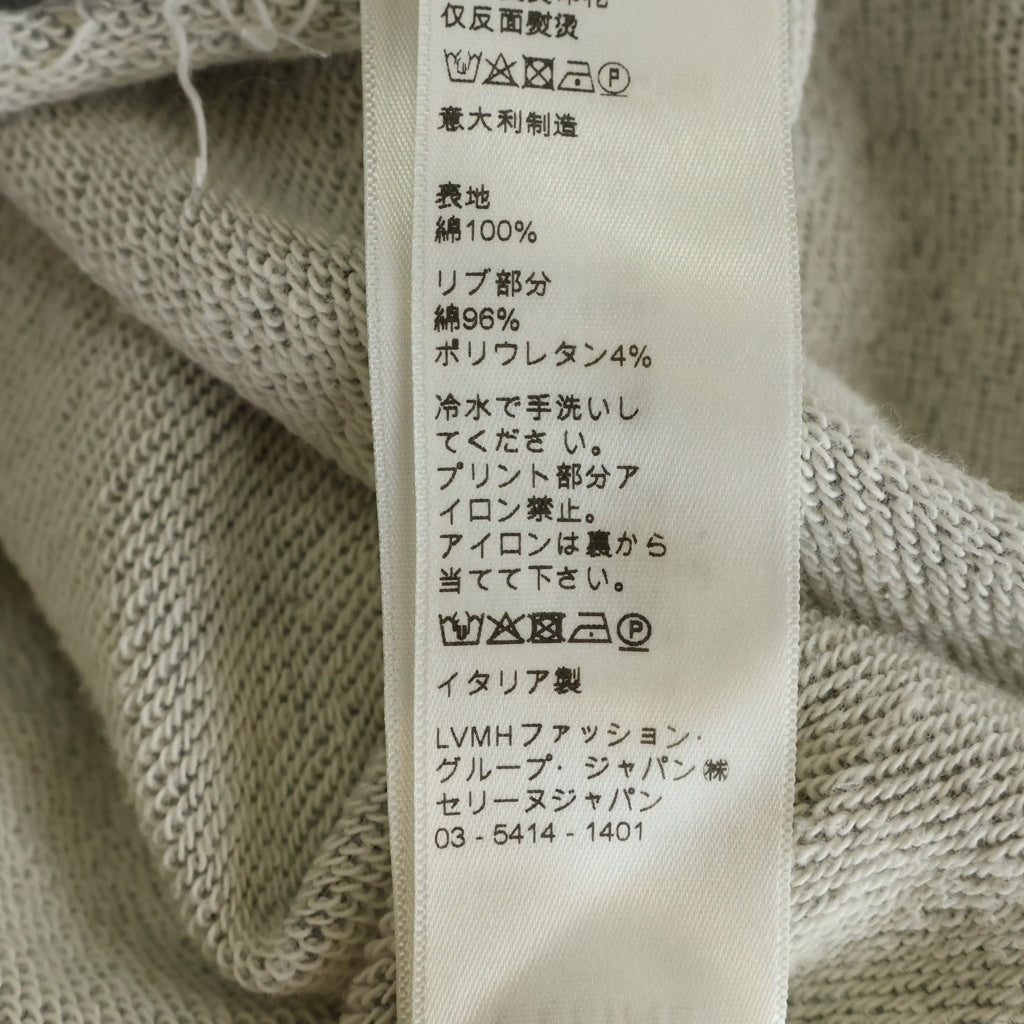 CELINE(セリーヌ) 21SS スタッズフロントロゴ ダメージフーデットプルーオーバーパーカー グレー 2Y309052H