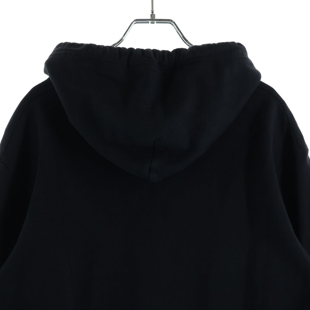 CHROME HEARTS(クロムハーツ) SWTSHRT PLVR ファイヤーパターンプルオーバースウェットパーカー フーディ ブラック