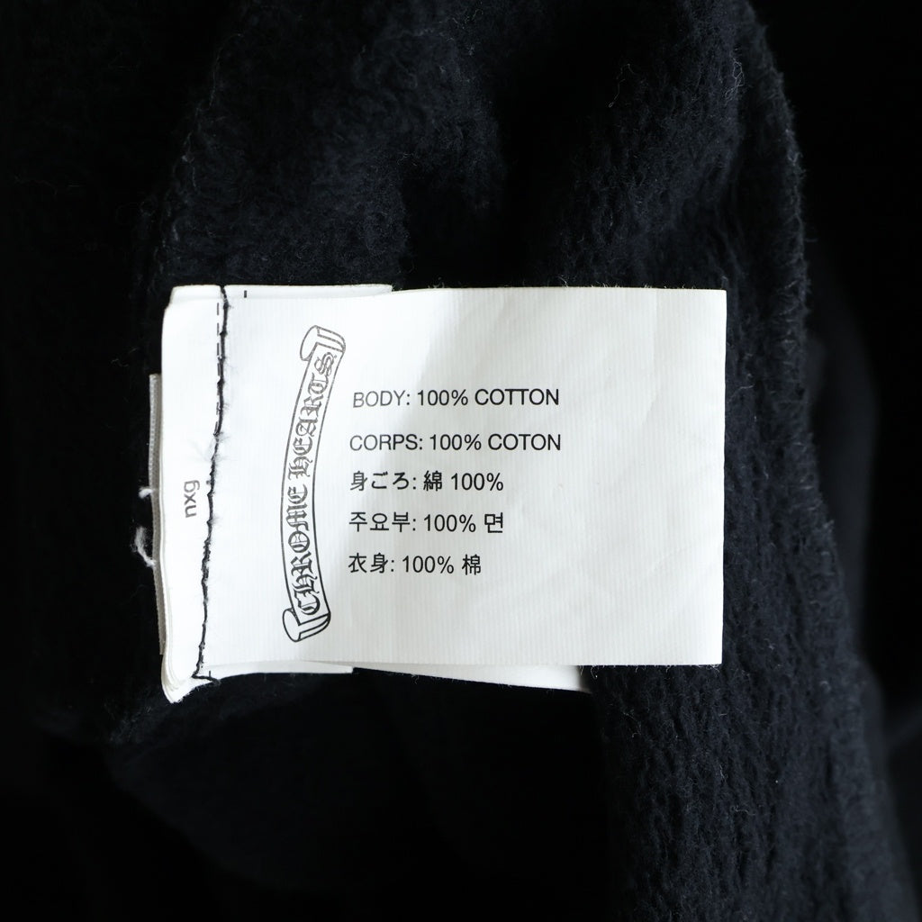 CHROME HEARTS(クロムハーツ) SWTSHRT PLVR ファイヤーパターンプルオーバースウェットパーカー フーディ ブラック