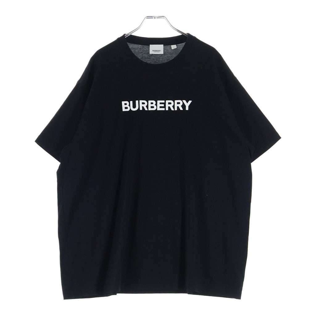 BURBERRY(バーバリー) ロゴプリント コットン クルーネック カットソー ブラック 8055307