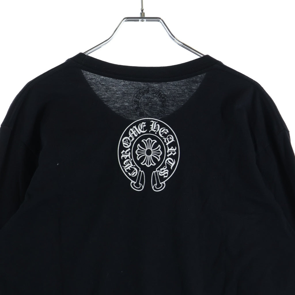CHROME HEARTS(クロムハーツ) CH L S 1 サイドTバーロゴ プリント 長袖Tシャツ カットソー ブラック