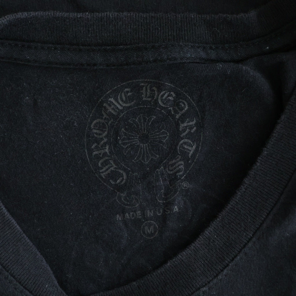 CHROME HEARTS(クロムハーツ) CH L S 1 サイドTバーロゴ プリント 長袖Tシャツ カットソー ブラック