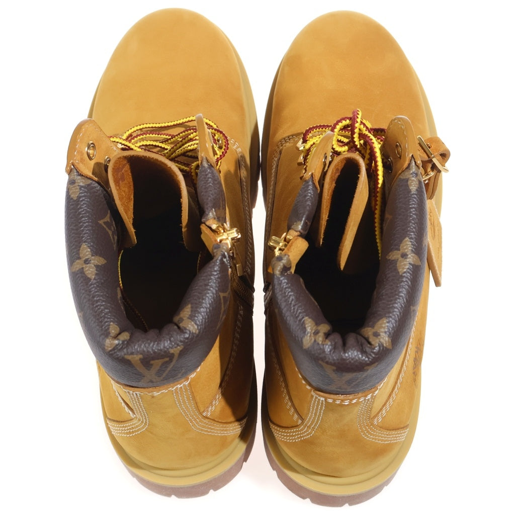 LOUIS VUITTON(ルイヴィトン) ×Timberland Embossed Ankle Boot ×ティンバーランド エンボスド アンクルブーツ ベージュ