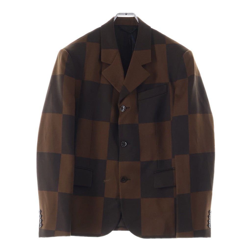 LOUIS VUITTON(ルイヴィトン) 20AW ×NIGO Damier Giant Jacket RM202M UTK HJJ02E ×ニゴ ダミエ ジャイアントテーラードジャケット ブラウン