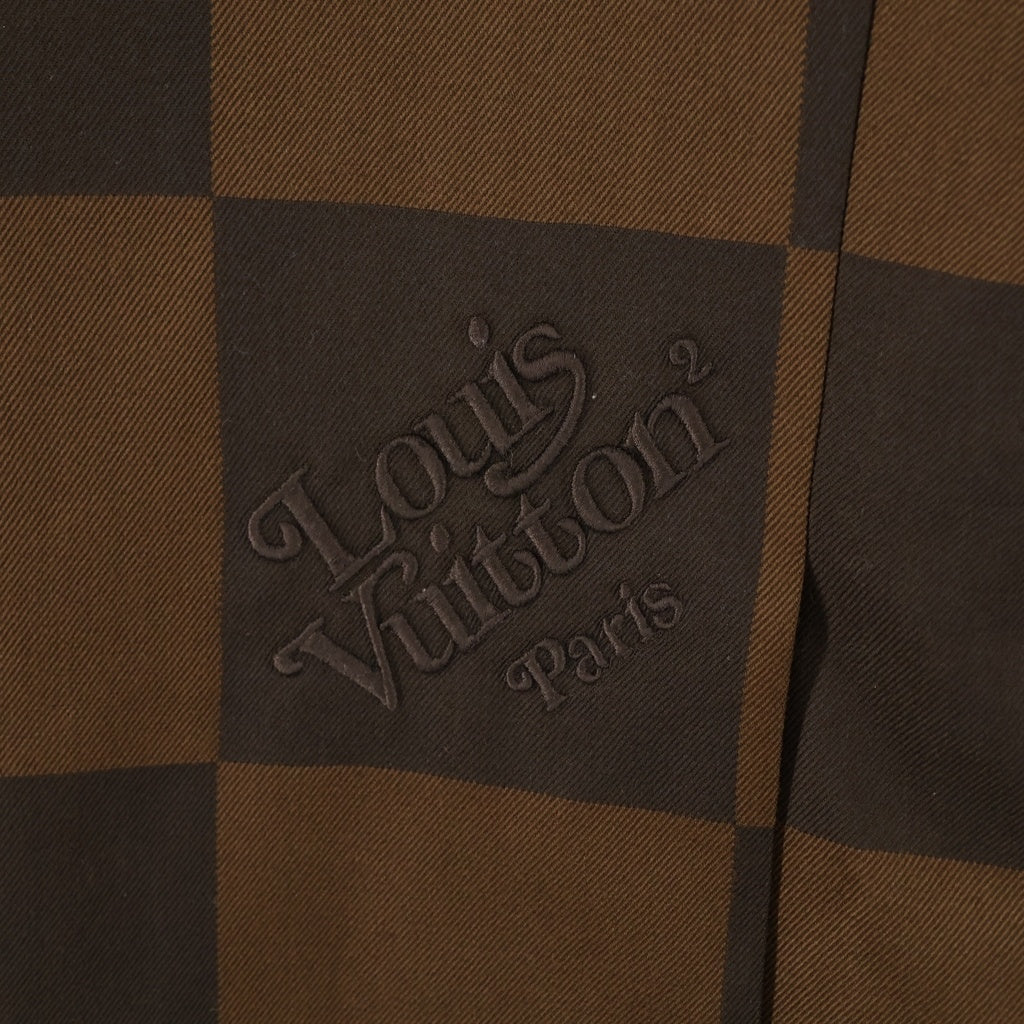 LOUIS VUITTON(ルイヴィトン) 20AW ×NIGO Damier Giant Jacket RM202M UTK HJJ02E ×ニゴ ダミエ ジャイアントテーラードジャケット ブラウン