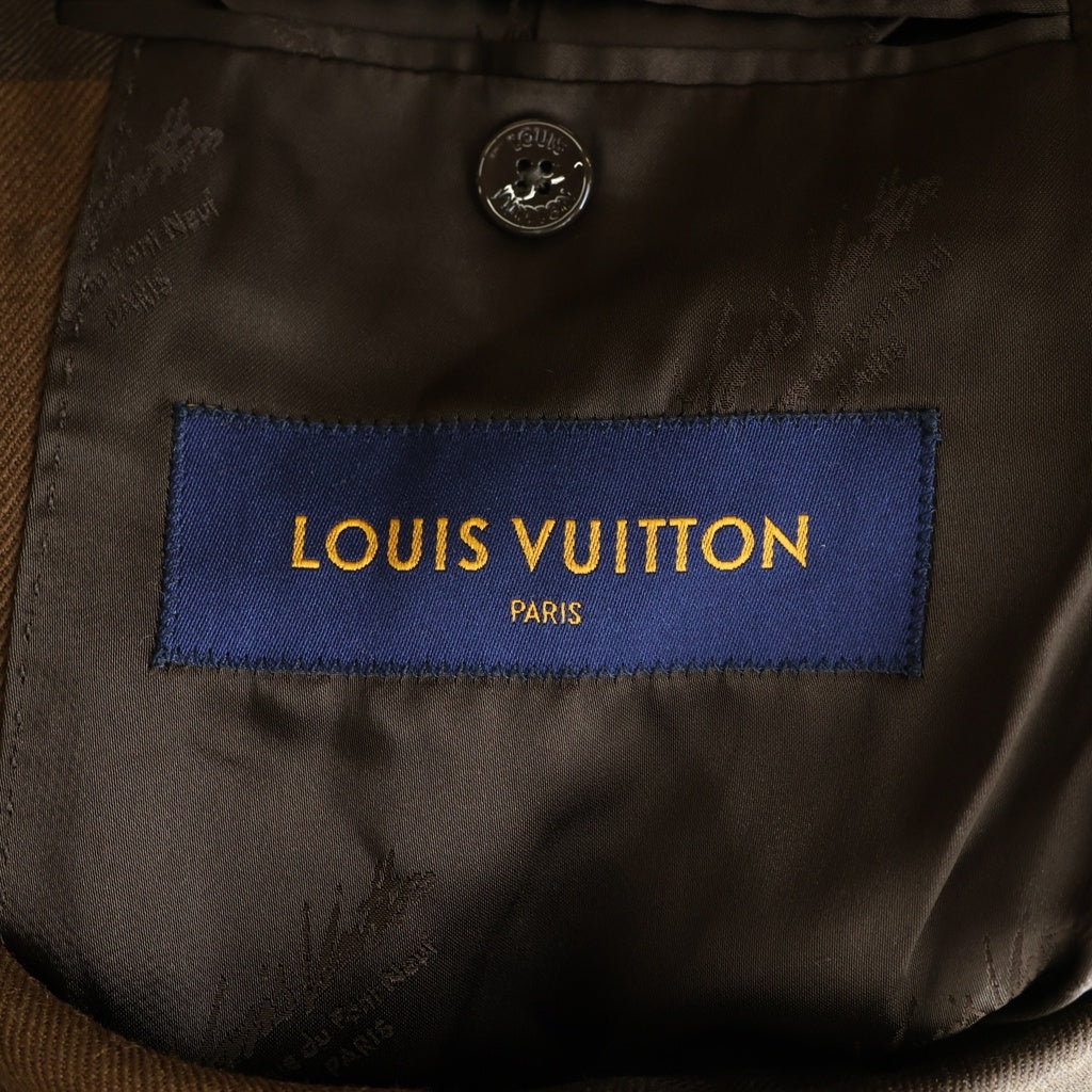 LOUIS VUITTON(ルイヴィトン) 20AW ×NIGO Damier Giant Jacket RM202M UTK HJJ02E ×ニゴ ダミエ ジャイアントテーラードジャケット ブラウン