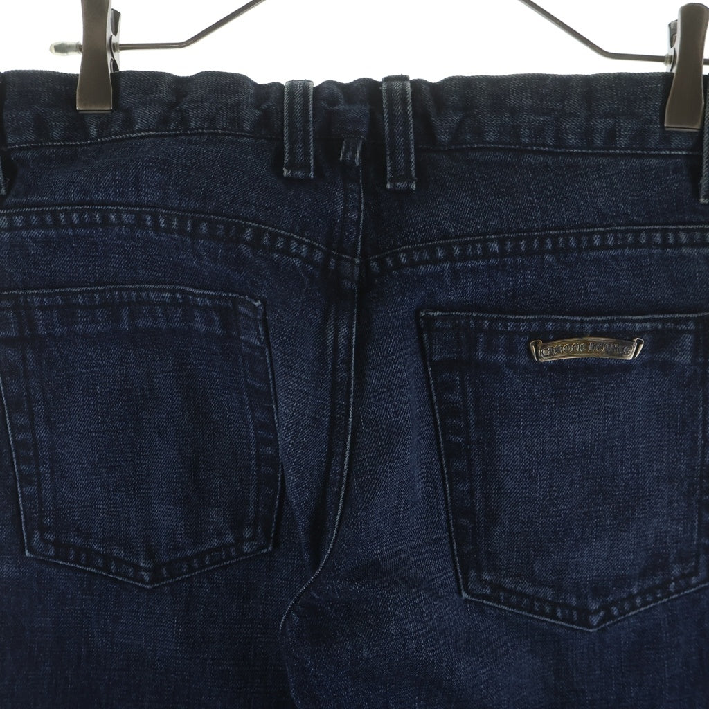 CHROME HEARTS(クロムハーツ) CRS BTN DENIM PANTS クロスボールボタン スクロールラベル ボタンフライデニムパンツ インディゴ