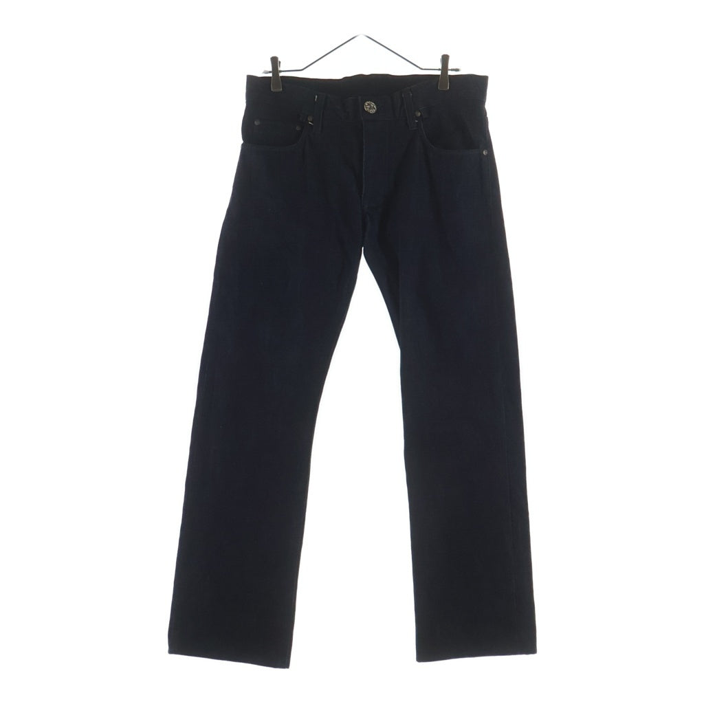 CHROME HEARTS(クロムハーツ) CRS BTN DENIM PANTS クロスボールボタン スクロールラベル ボタンフライデニムパンツ インディゴ