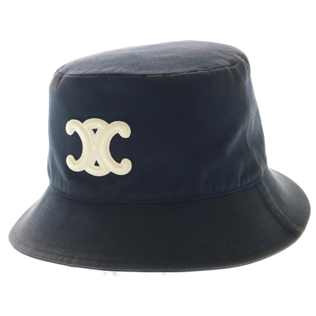 CELINE(セリーヌ) TRIOMPHE BUCKET HAT 2AUE5968P トリオンフ バケットハット 帽子 ブラック レディース