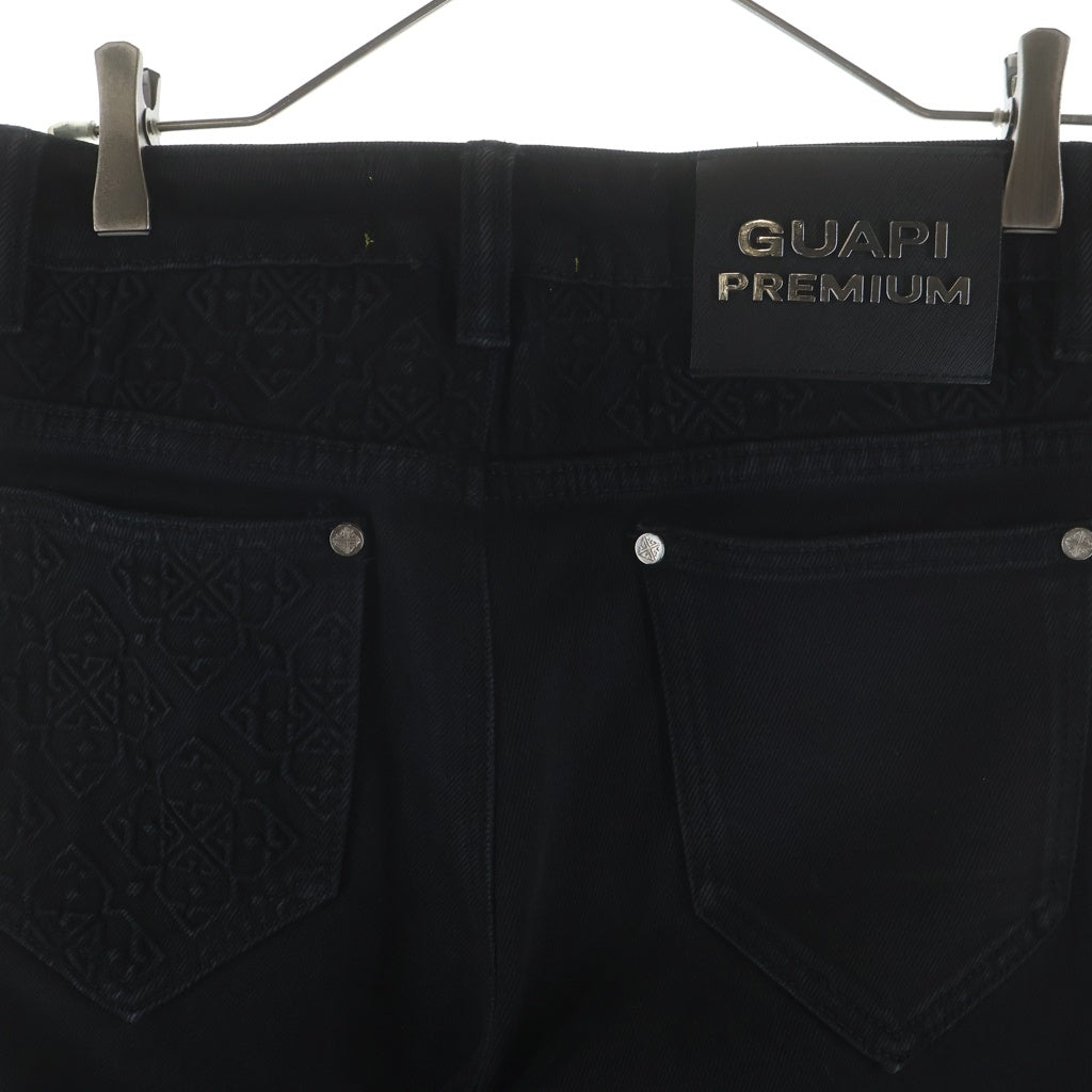 GUAPI(グアピ) OBSIDIAN BLACK BASICS FLARED DENIM 25WO-GP-SS06 オブシディアン ベーシックフレアデニムパンツ ブラック