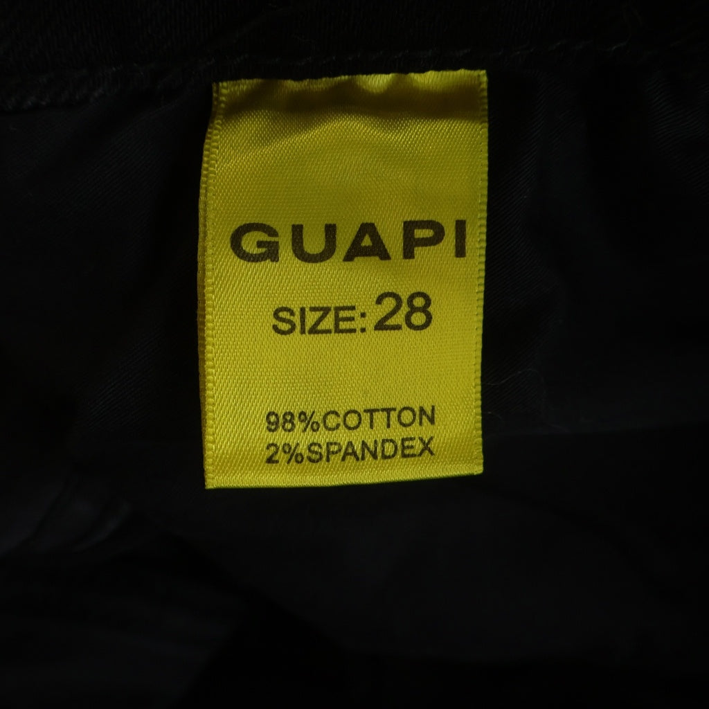 GUAPI(グアピ) OBSIDIAN BLACK BASICS FLARED DENIM 25WO-GP-SS06 オブシディアン ベーシックフレアデニムパンツ ブラック