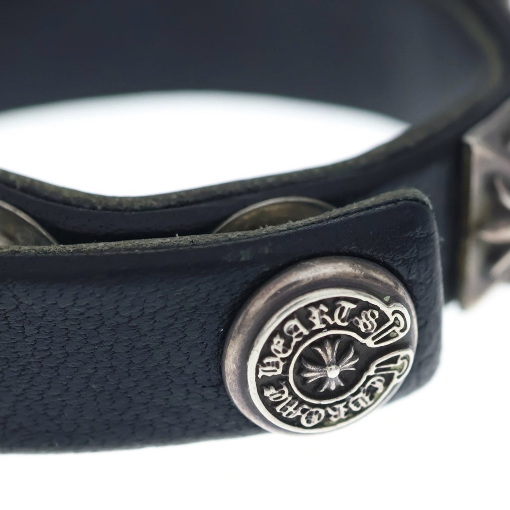 CHROME HEARTS(クロムハーツ) ZERO STUD SNGL ROW ゼロ ピラミッド スタッズ シングル レザー