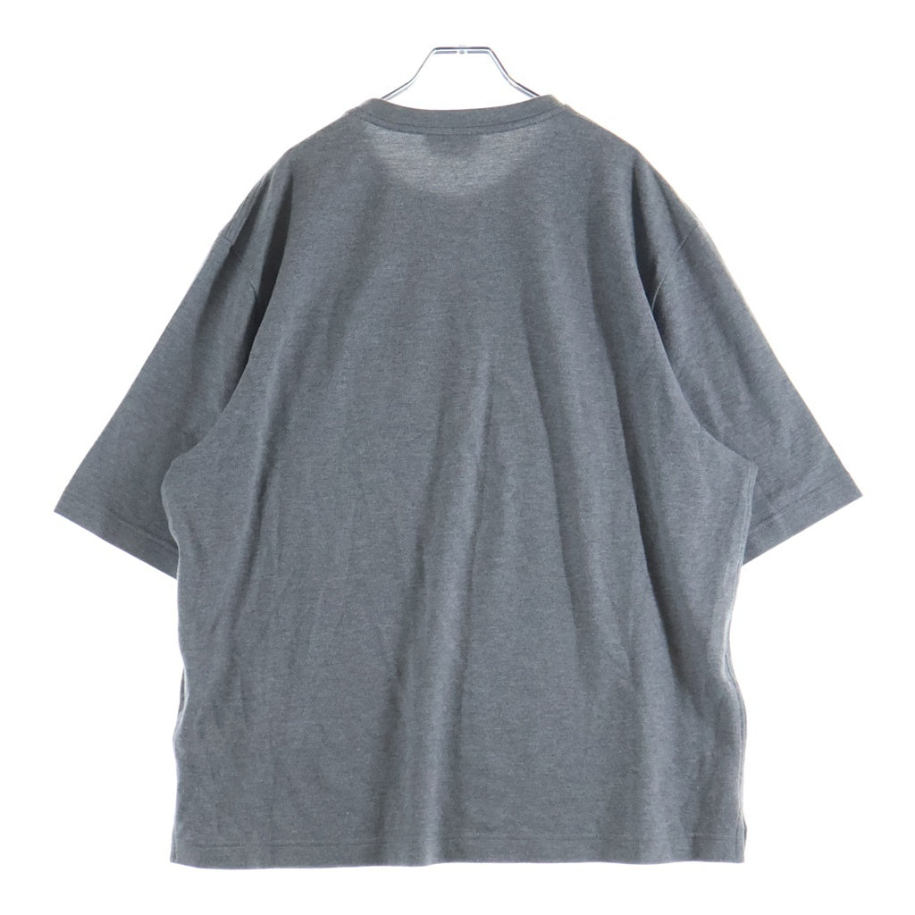 HERMES(エルメス) 25SS カシミヤ混 レザーポケットコットン半袖Tシャツ H557950HA グレー