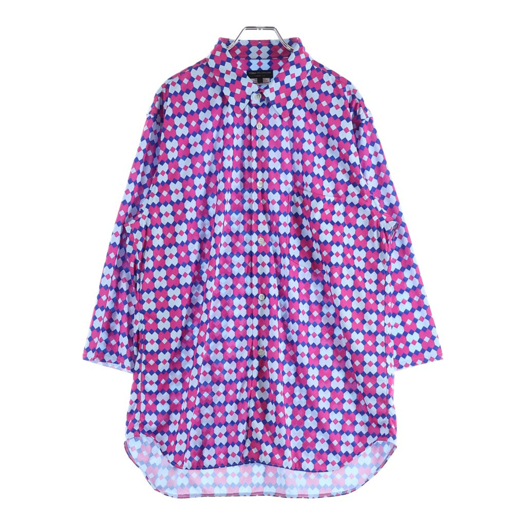 COMME des GARCONS(コムデギャルソン) 26SS HOMME PLUS オムプリュス 花柄長袖シャツ ピンク