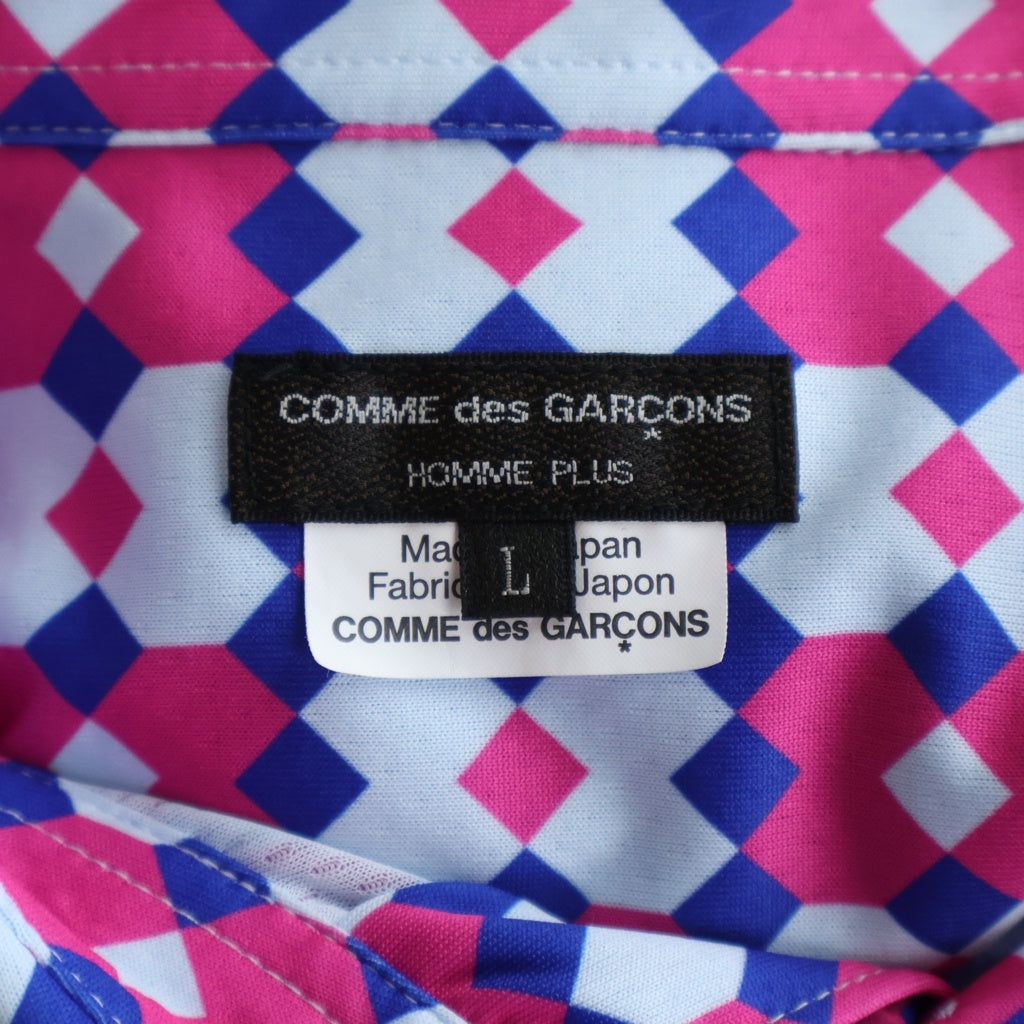 COMME des GARCONS(コムデギャルソン) 26SS HOMME PLUS オムプリュス 花柄長袖シャツ ピンク