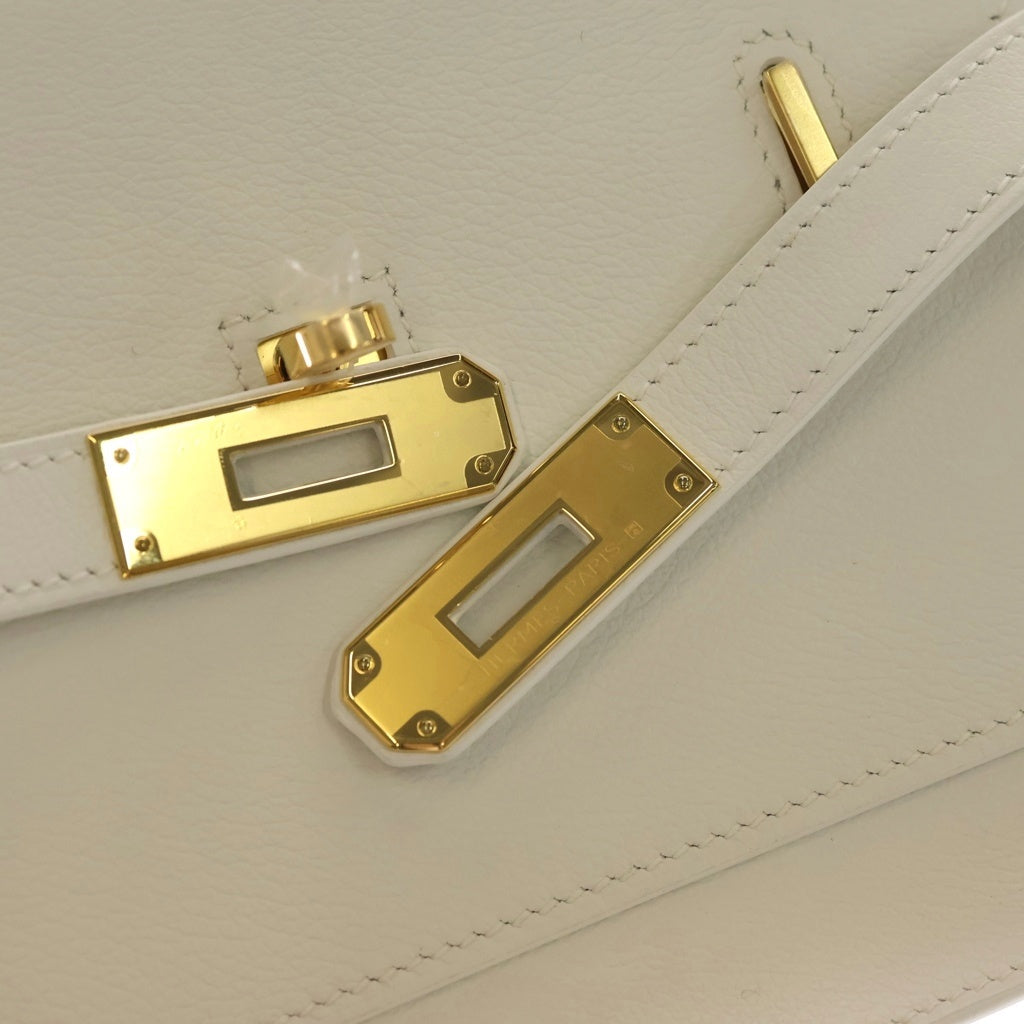 HERMES(エルメス) ジピシーエールミニ スイフトニューホワイト ゴールド金具 ホワイト レディース