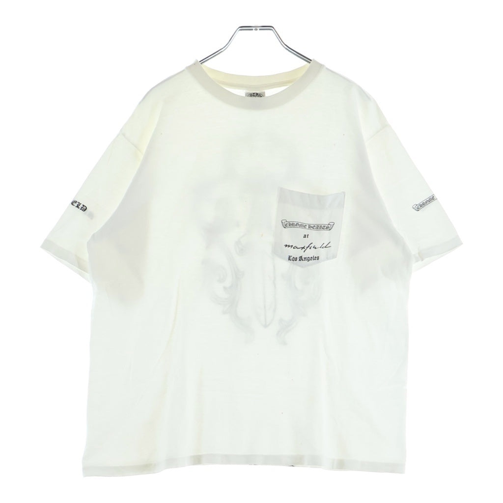 CHROME HEARTS(クロムハーツ) OLD ×max field オールド マックスフィールド ダガープリントTシャツ 半袖カットソー ホワイト