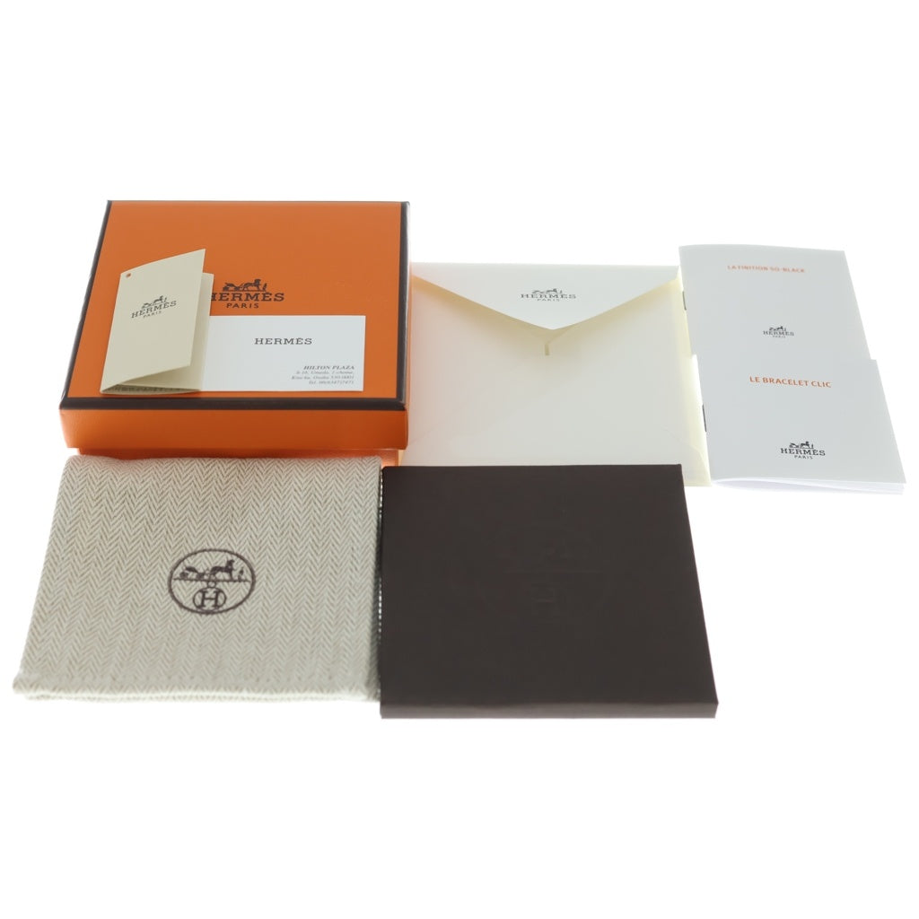 HERMES(エルメス) クリックH ロゴ エナメル バングル ブレスレット ブラック