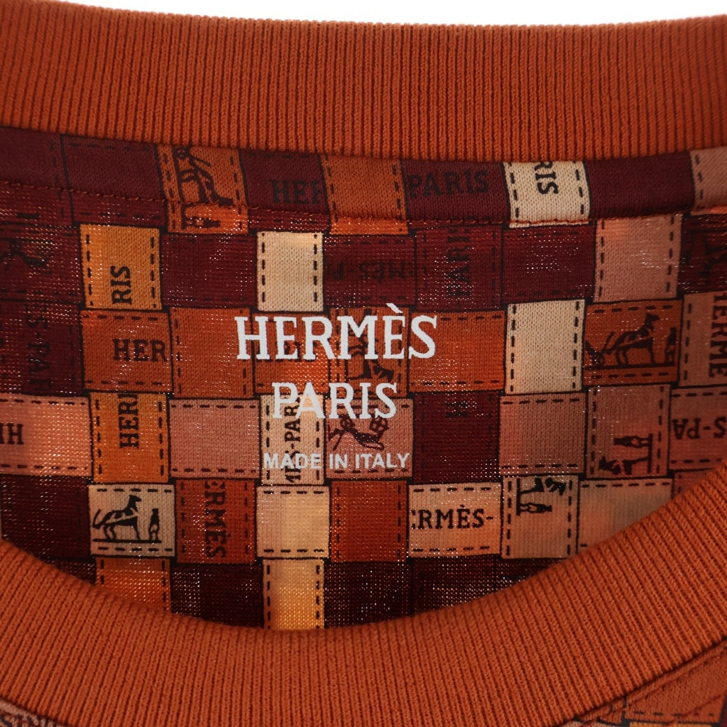 HERMES(エルメス) BOLDUC AU CARRE ボルデュック オー カレ 半袖ショートスリープワンピース オレンジ H5E4524DK レディース