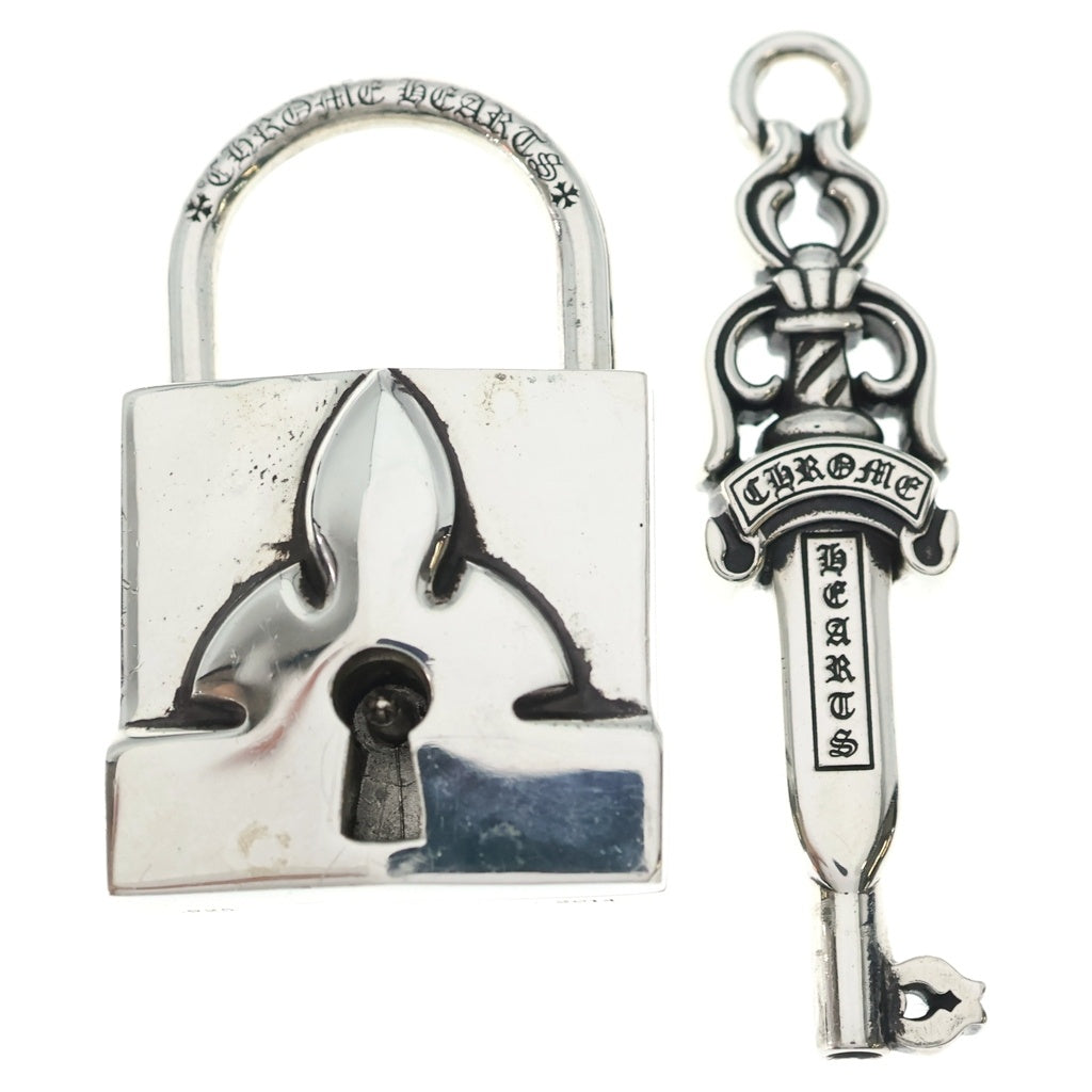 CHROME HEARTS(クロムハーツ) PADLOCK FLERKNEE パドロックフレアニー ダブルダガーキー 南京錠 シルバー