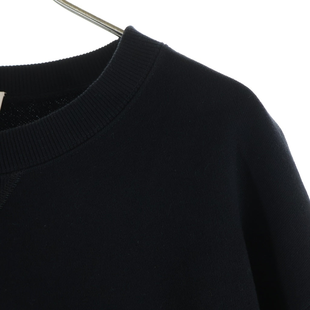 CELINE(セリーヌ) カレッジロゴ フロッキープリント クルーネック長袖スウェットトレーナー RY030670Q.38AW ブラック