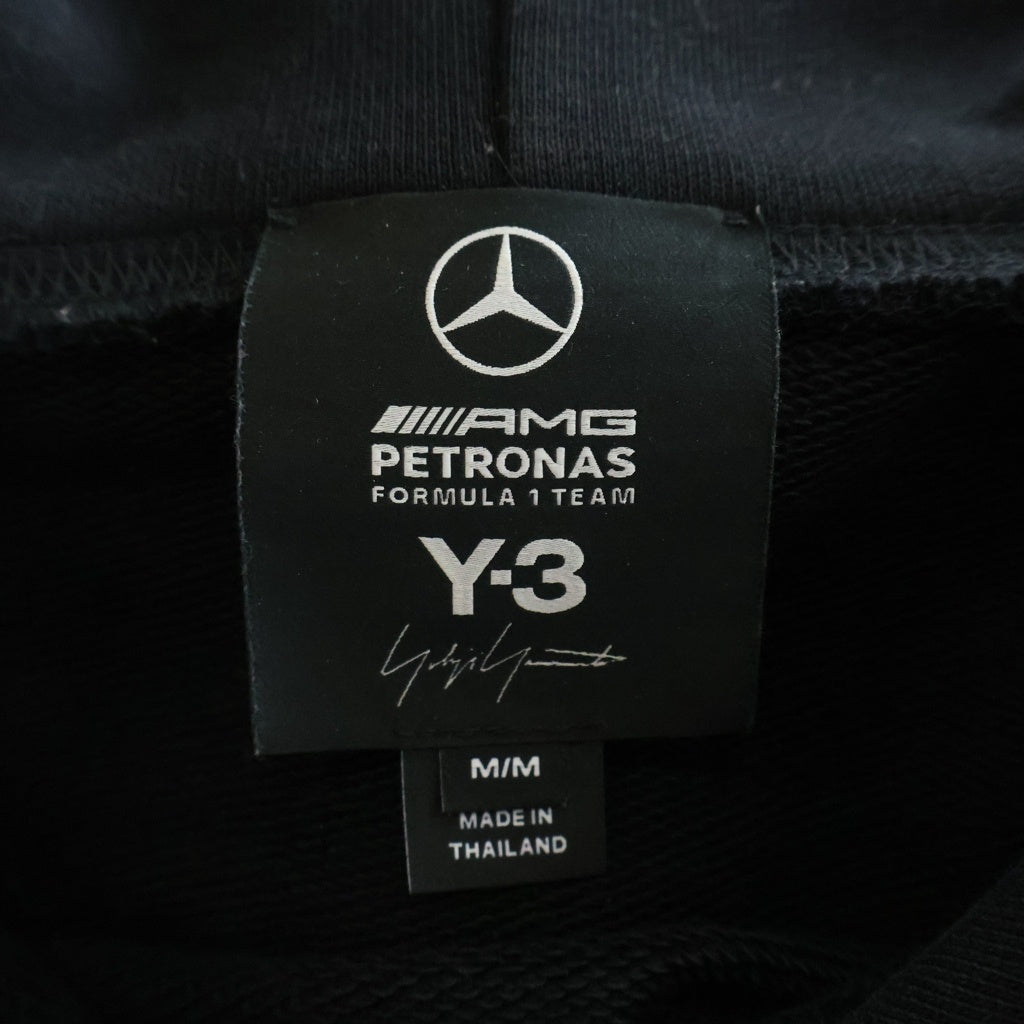 Y-3(ワイスリー) MERCEDES-AMG PETRONAS FORMULA 1 TEAM TEAM HOODIE メルセデスAMG プルオーバーパーカー ブラック KR2392