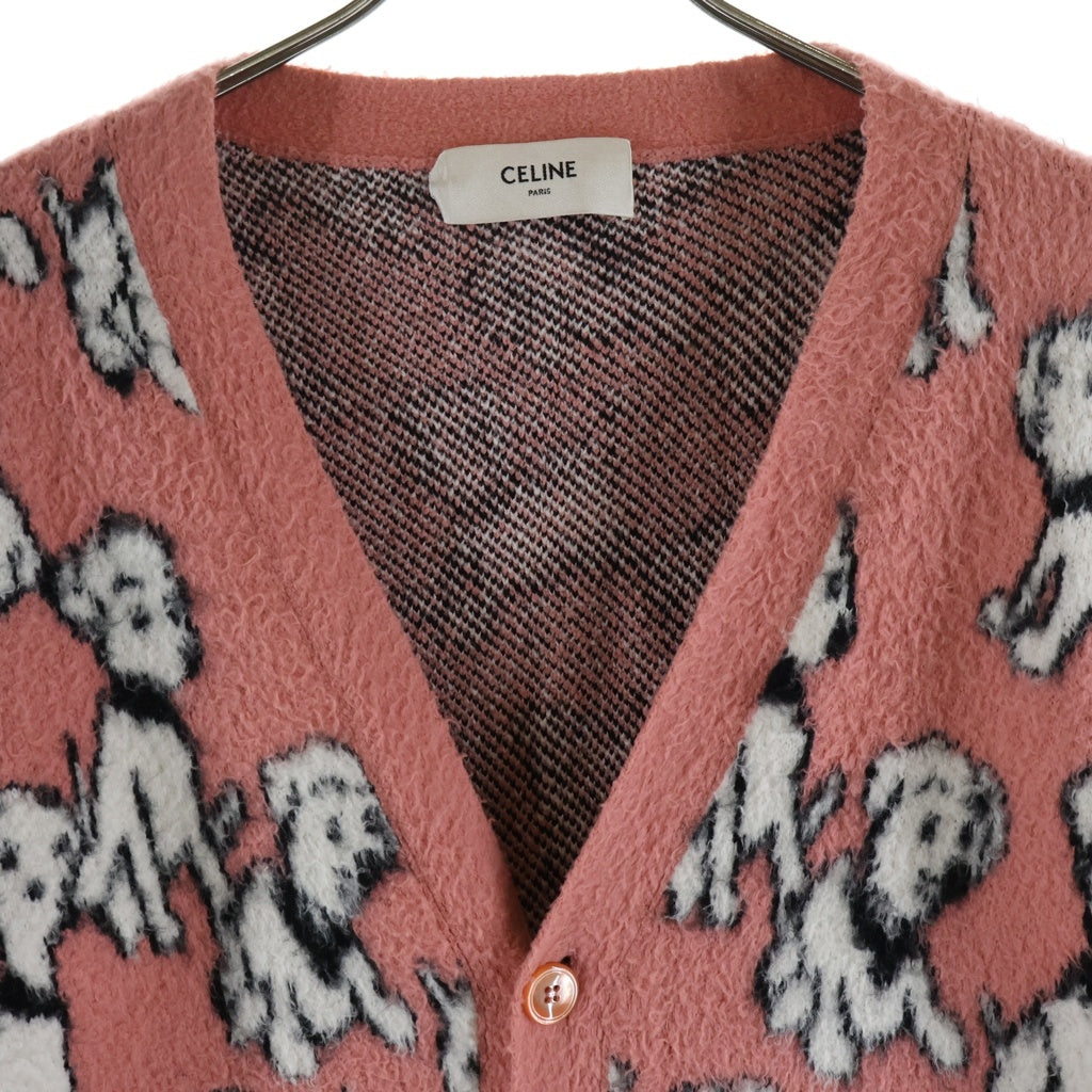 CELINE(セリーヌ) 22SS Artist Jacquard Cardigan 2A94W531Q エイミードリアン ブラッシュドコットンアーティストジャガードカーディガン ピンク