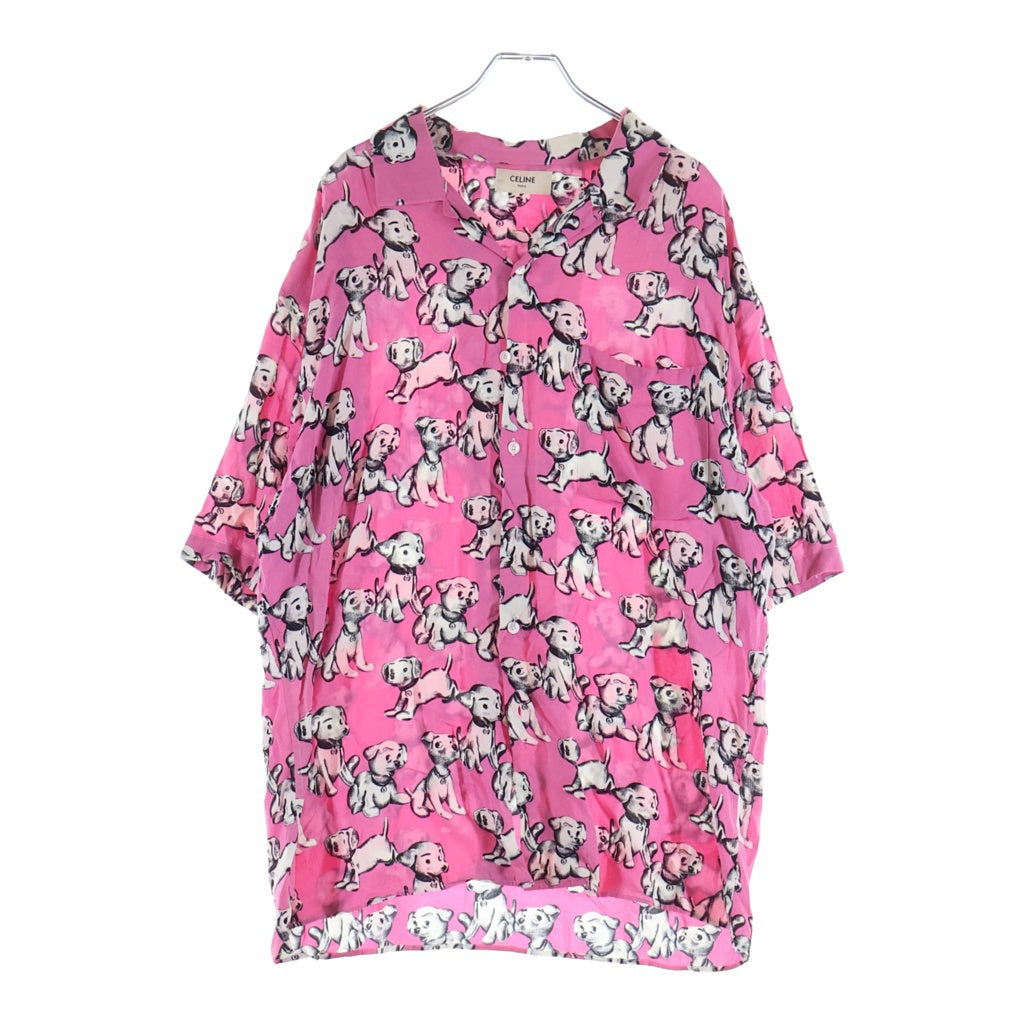CELINE(セリーヌ) Artist Print Hawaiian Shirt 2C730307Q エイミードリアン アーティストプリントハワイアンシャツ レーヨン半袖シャツ ピンク