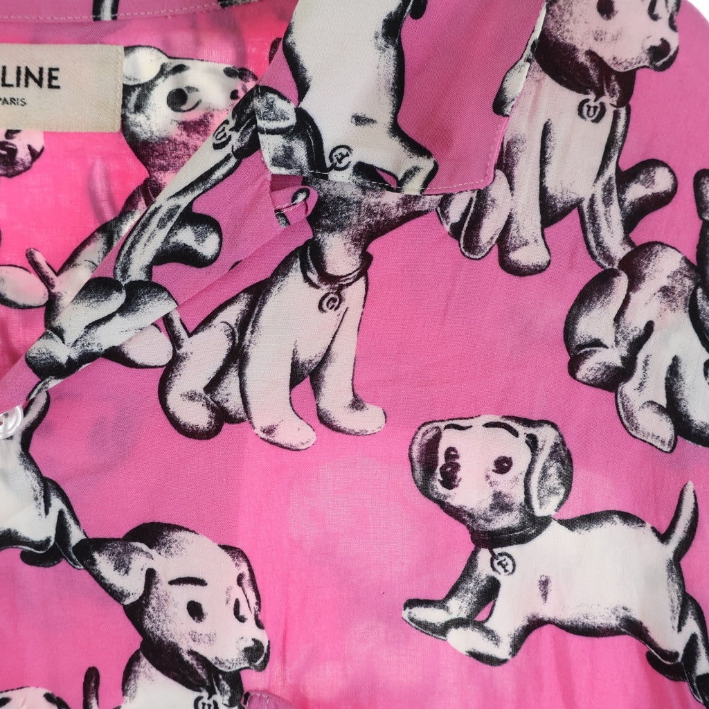 CELINE(セリーヌ) Artist Print Hawaiian Shirt 2C730307Q エイミードリアン アーティストプリントハワイアンシャツ レーヨン半袖シャツ ピンク