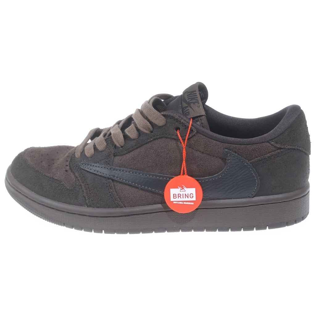 NIKE(ナイキ) ×TRAVIS SCOTT AIR JORDAN 1 LOW OG SP VELVET BROWN エアジョーダン 1 ローカットスニーカー US7/25cm DM7866-202