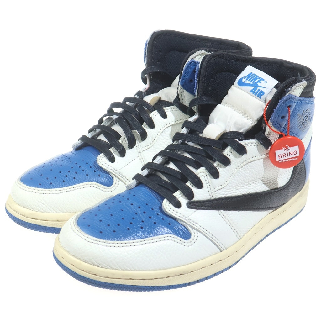 NIKE(ナイキ) ×TRAVIS SCOTT ×FRAGMENT DESIGN AIR JORDAN1 RETRO HIGH OG SP トラヴィススコット フラグメントデザイン エアジョーダン1 ハイカットスニーカー DH3227-105