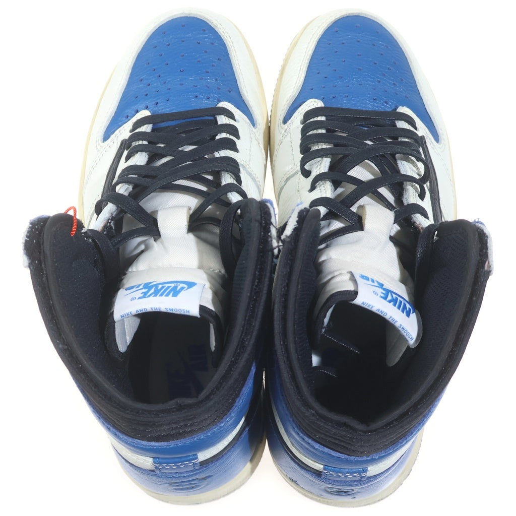 NIKE(ナイキ) ×TRAVIS SCOTT ×FRAGMENT DESIGN AIR JORDAN1 RETRO HIGH OG SP トラヴィススコット フラグメントデザイン エアジョーダン1 ハイカットスニーカー DH3227-105