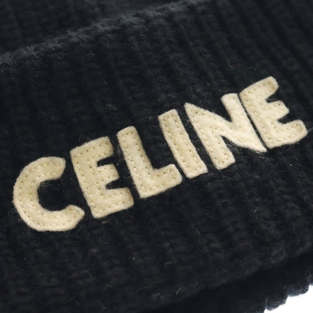 CELINE(セリーヌ) フェルトロゴニットビーニー 2AC93423P ブラック