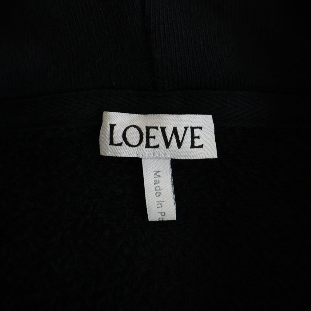 LOEWE(ロエベ) アナグラム フロント刺繍ロゴ プルオーバーパーカー ブラック
